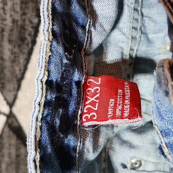 REQUEST EMBROIDERED DOUBLE POCKET STRAIGHT LEG DENIM JEAN - Picture 8 of 16